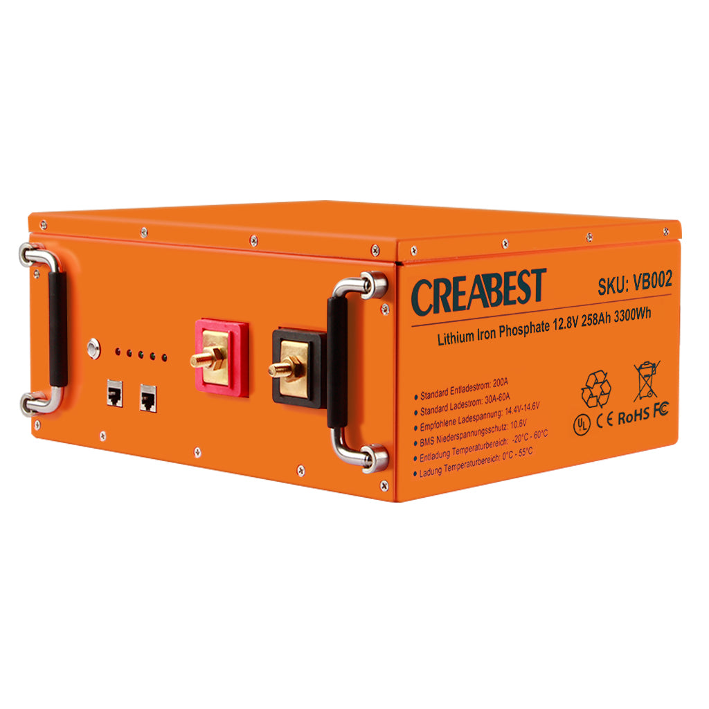 LiFePO4 258Ah 12,8V Deep Cycle Batterie für Wohnmobil Freizeit Marine Boot Caravan Camping 