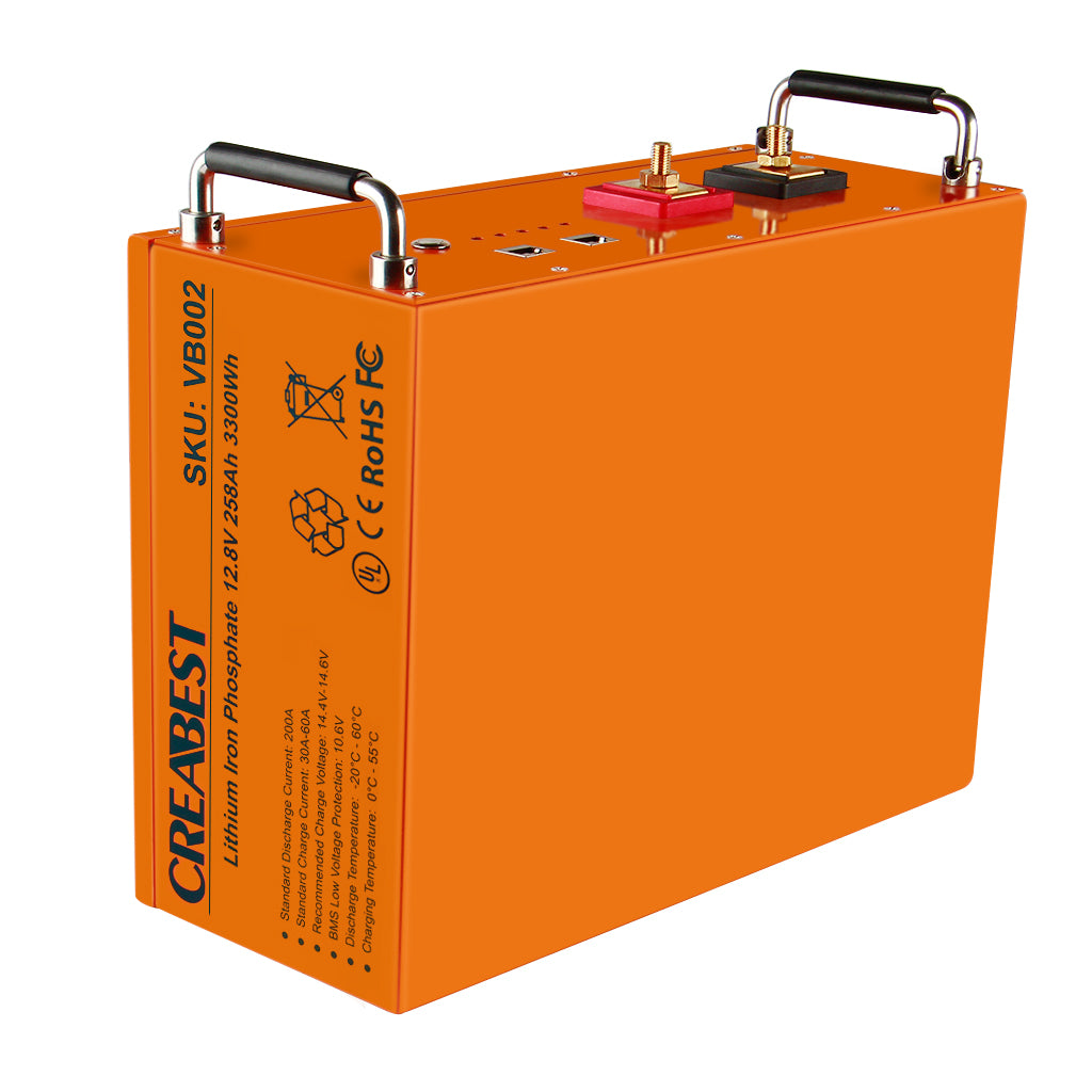 LiFePO4 258Ah 12,8V Deep Cycle Batterie für Wohnmobil Freizeit Marine Boot Caravan Camping 