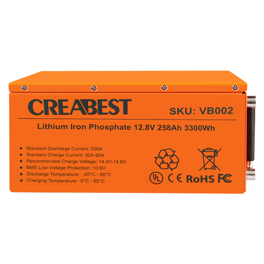 LiFePO4 258Ah 12,8V Deep Cycle Batterie für Wohnmobil Freizeit Marine Boot Caravan Camping 