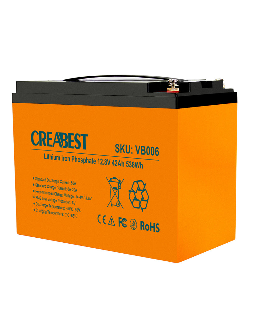 LiFePO4 12,8 V 6 Ah 77 Wh Tiefzyklusbatterie für Wohnmobil VB006