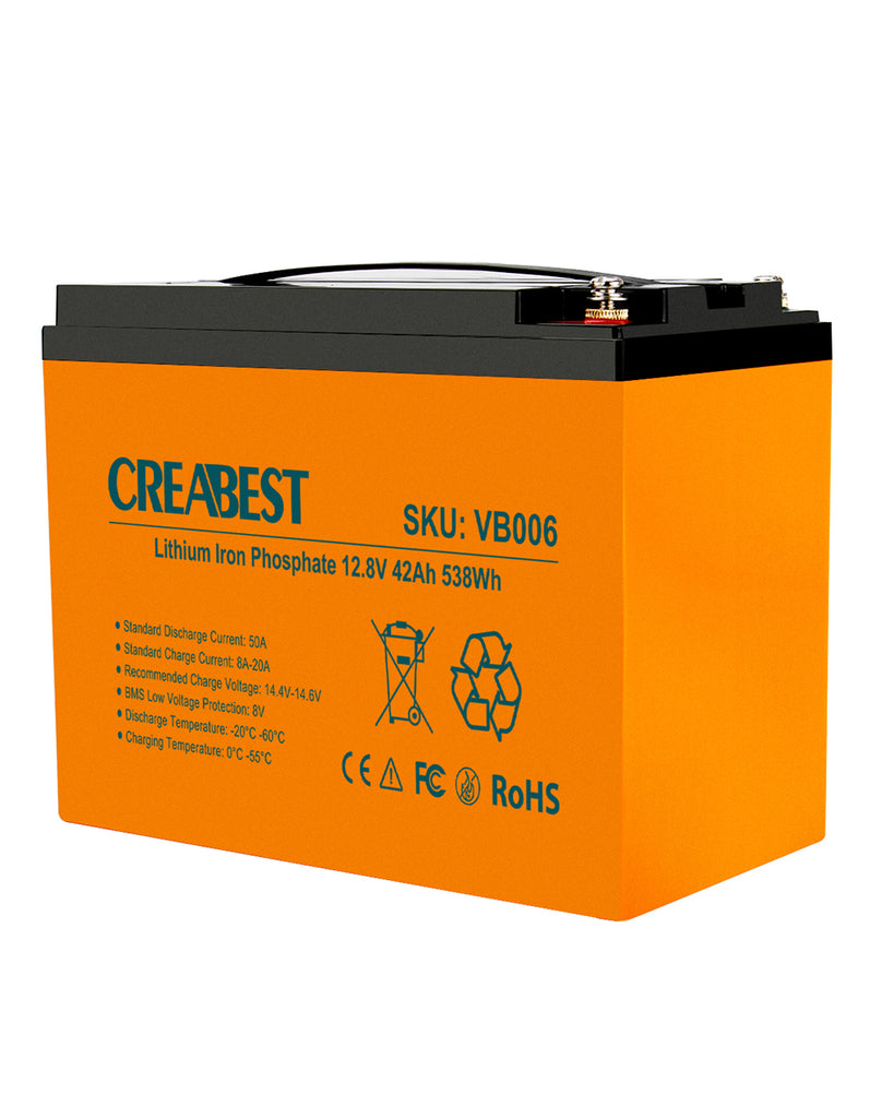 LiFePO4 12.8V 6Ah  77Wh Deep Cycle Battery for RV VB006